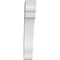 Ekena Millwork 5 1/2-in. W x 22-in. D x 34-in. H Olympic Architectural Grade PVC Knee Brace BRCP055X22X34OLY - alternate 5